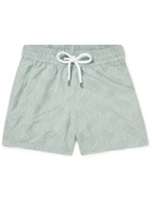 Frescobol Carioca - Sport Short-Length Printed Swim Shorts - Green