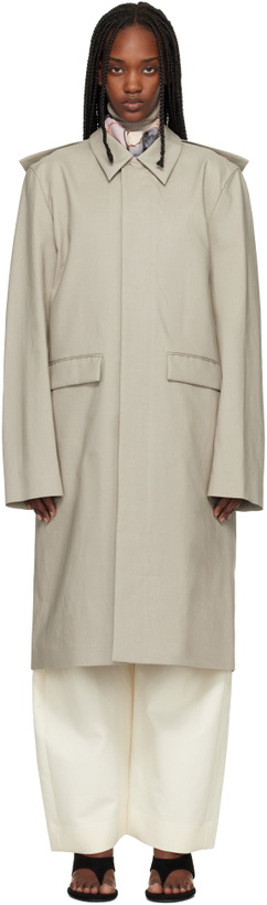 Photo: Rier Green Cotton Bonded Coat