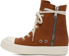 Rick Owens Orange Waxy Sneakers