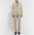 Boglioli - Sand Slim-Fit Tapered Cotton-Blend Corduroy Suit Trousers - Neutrals