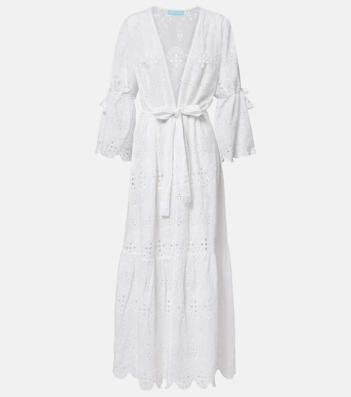 Melissa Odabash Talitha broderie anglaise belted cotton kaftan