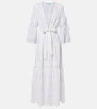 Melissa Odabash Talitha broderie anglaise belted cotton kaftan