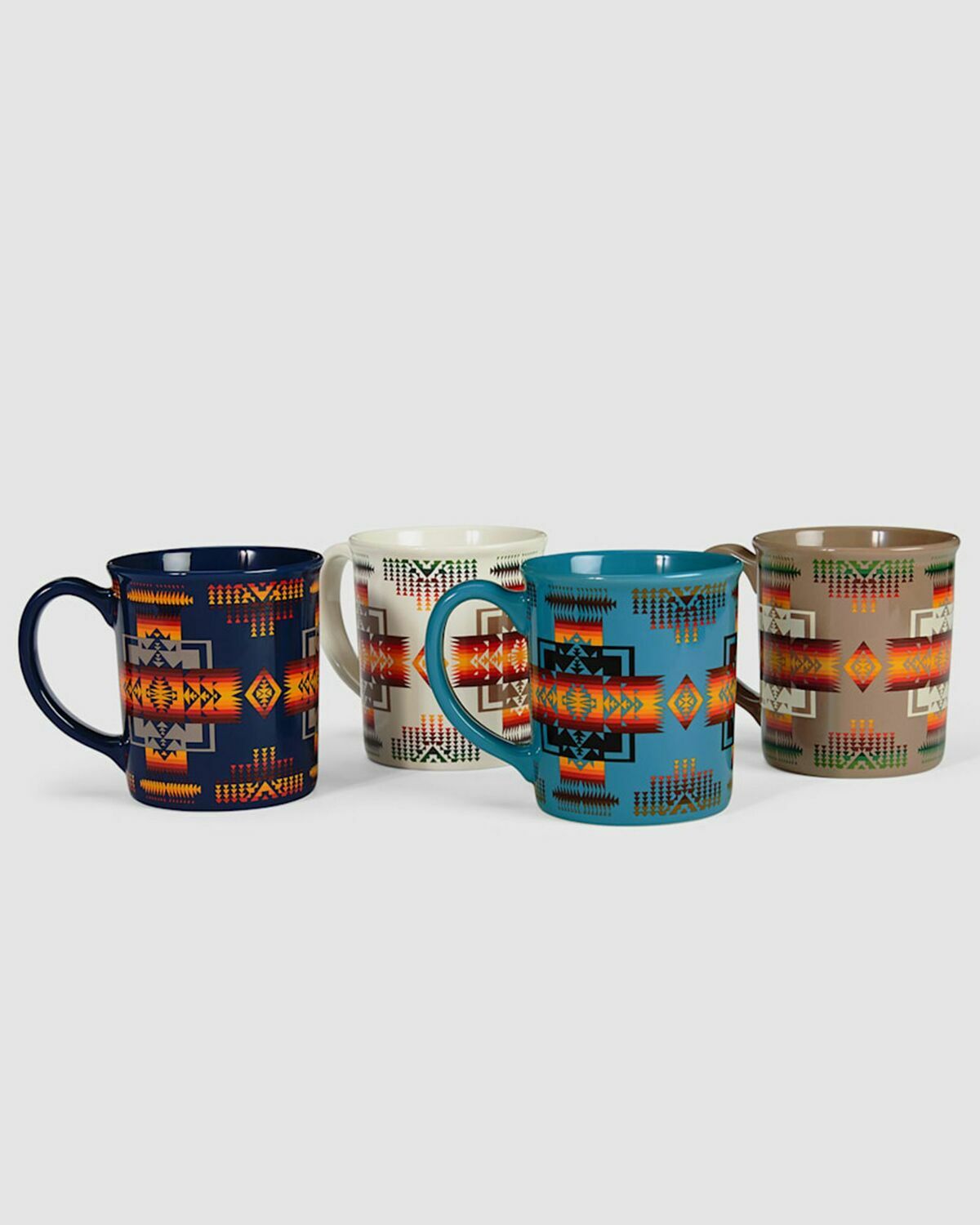 Pendleton 12 Oz Ceramic Mug Set Of 4 Multi Tableware