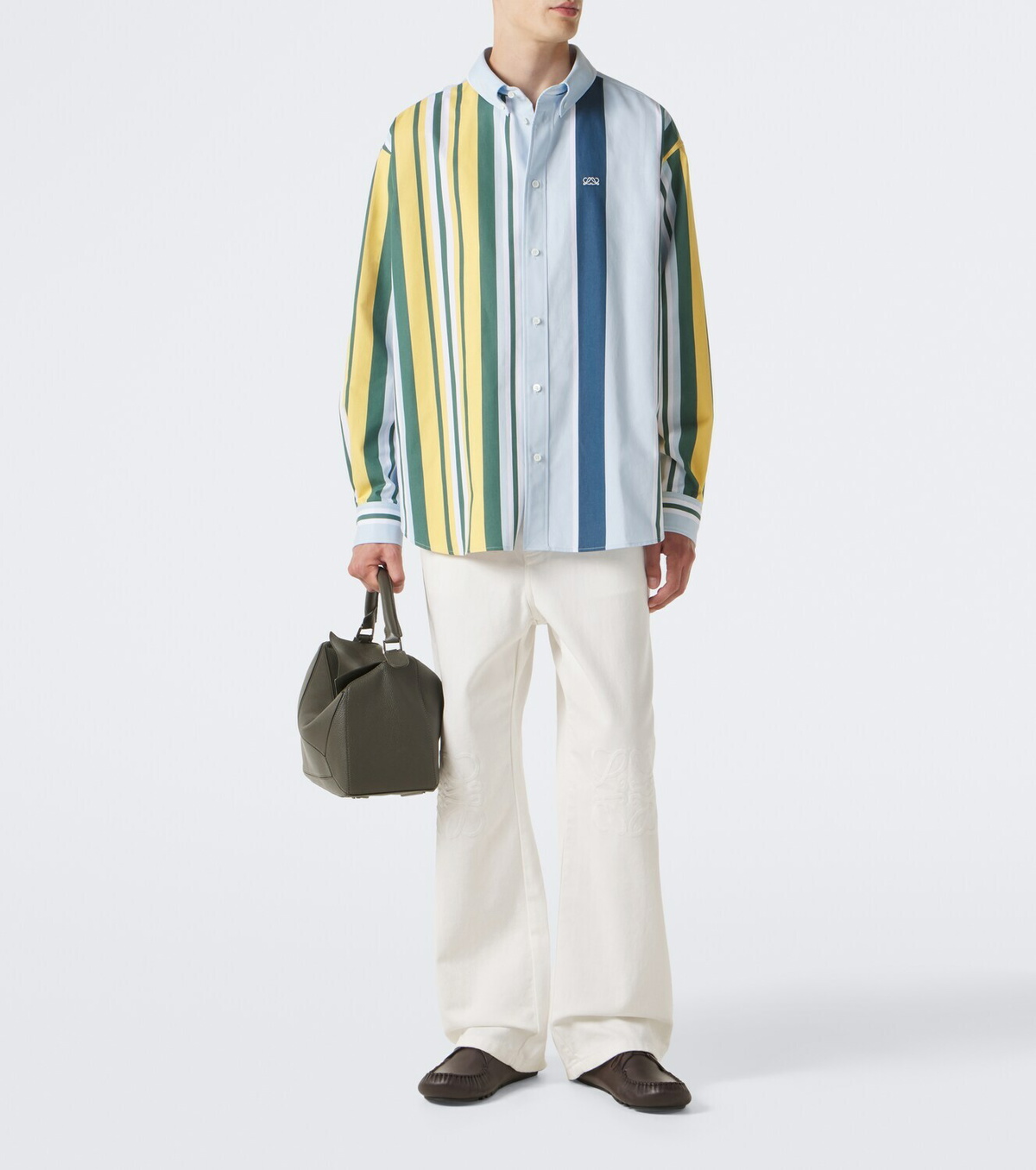 Loewe Double L striped cotton twill shirt