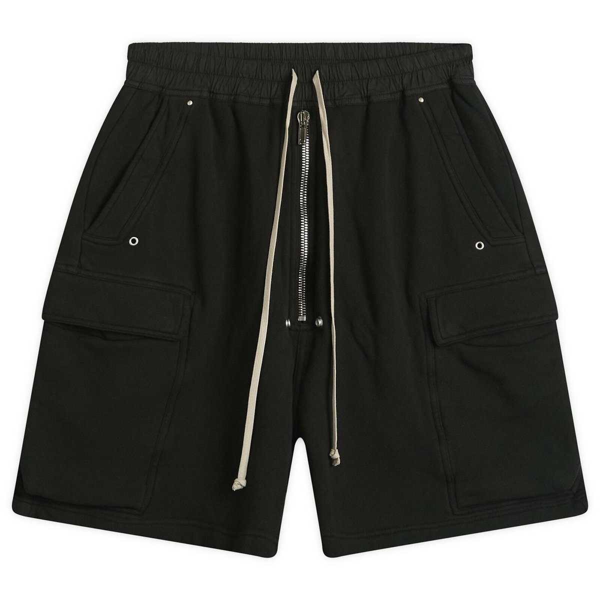 Rick Owens DRKSHDW Men's Cotton Nylon Cargo Bela Shorts in Black