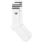 Adidas Men's Solid Crew Sock in White