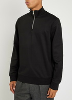 Boss Stimmann Half-zip Cotton-blend Sweatshirt Black