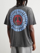 SAINT Mxxxxxx - Ideological Abnormality Distressed Printed Cotton-Jersey T-Shirt - Gray