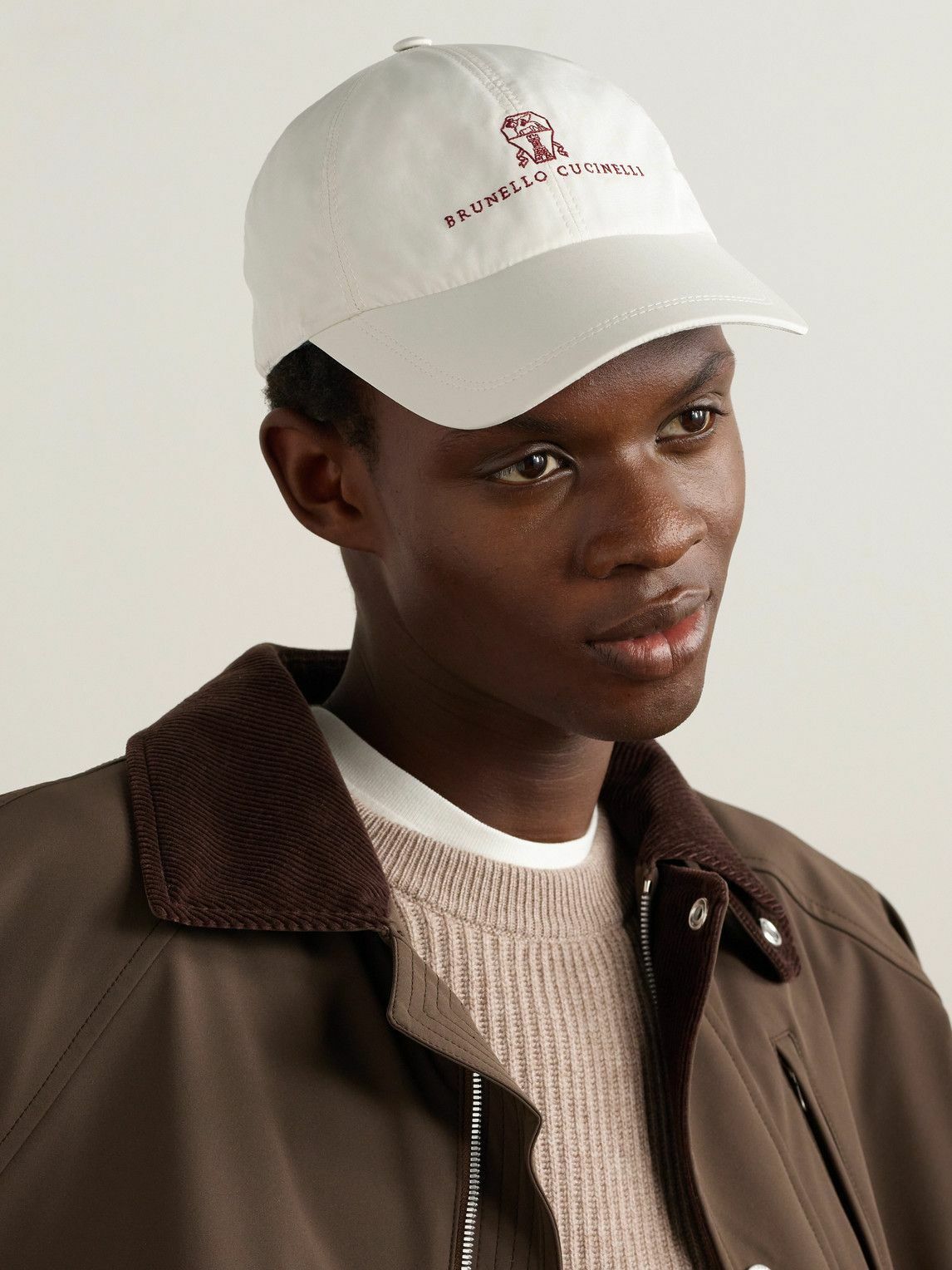 Brunello Cucinelli - Logo-Embroidered Cotton-Twill Baseball Cap - White