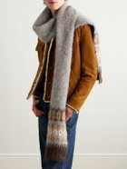 CELINE - Fair Isle Brushed Alpaca-Blend Scarf
