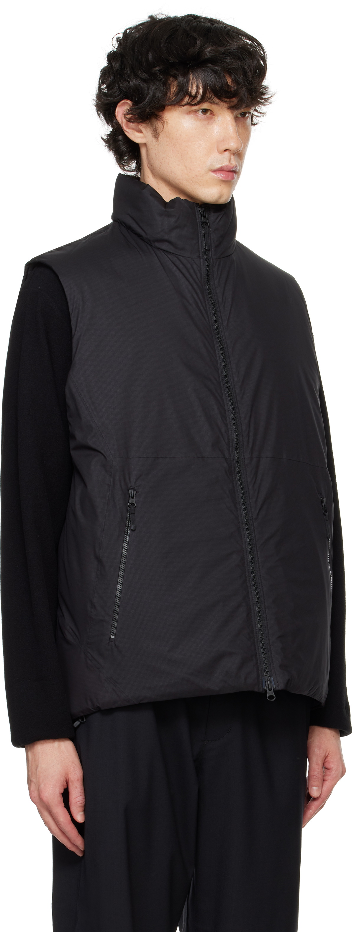 Goldwin Black WINDSTOPPER BY GORE-TEX LABS Puffy Vest Goldwin