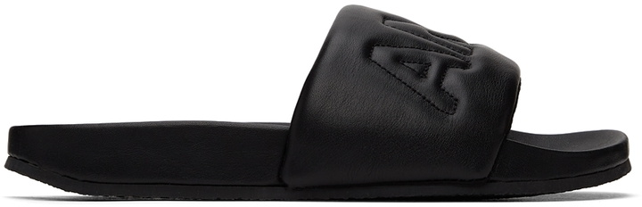 Photo: AMBUSH Black Quilted Logo Sandals