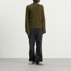 MM6 Maison Margiela Men's 6 Logo Crewneck Jumper in Khaki-Black Print