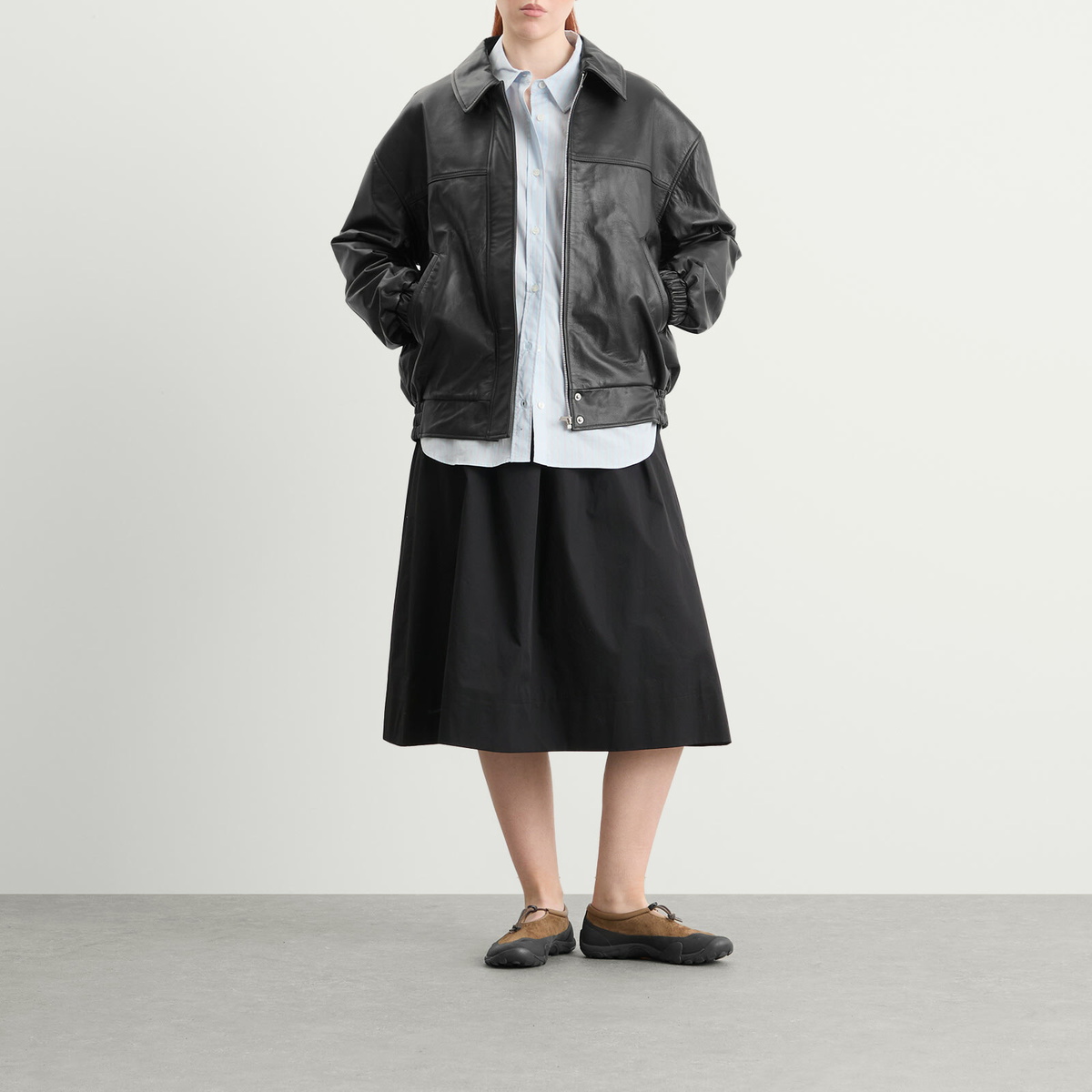 Kijun Women's Leather Jacket in Black 