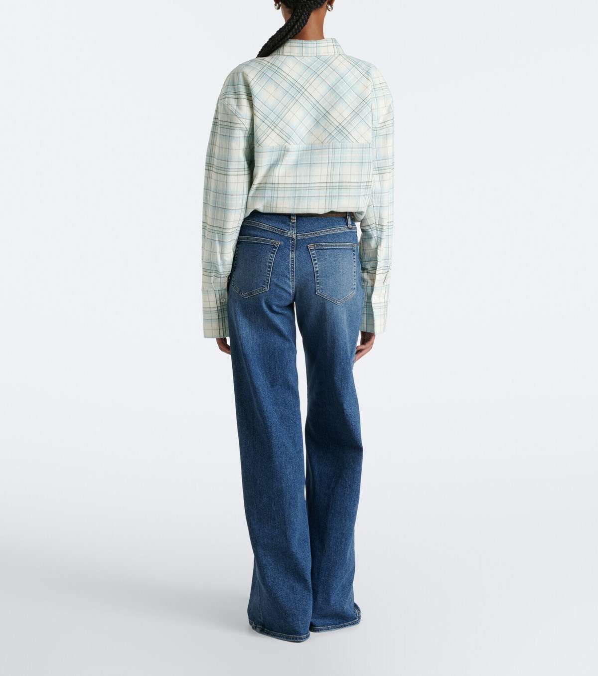 Frame Palace faded wide-leg jeans