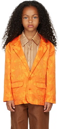 BO(Y)SMANS Kids Orange Printed Blazer