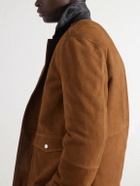 Mr P. - Leather-Trimmed Suede Jacket - Yellow
