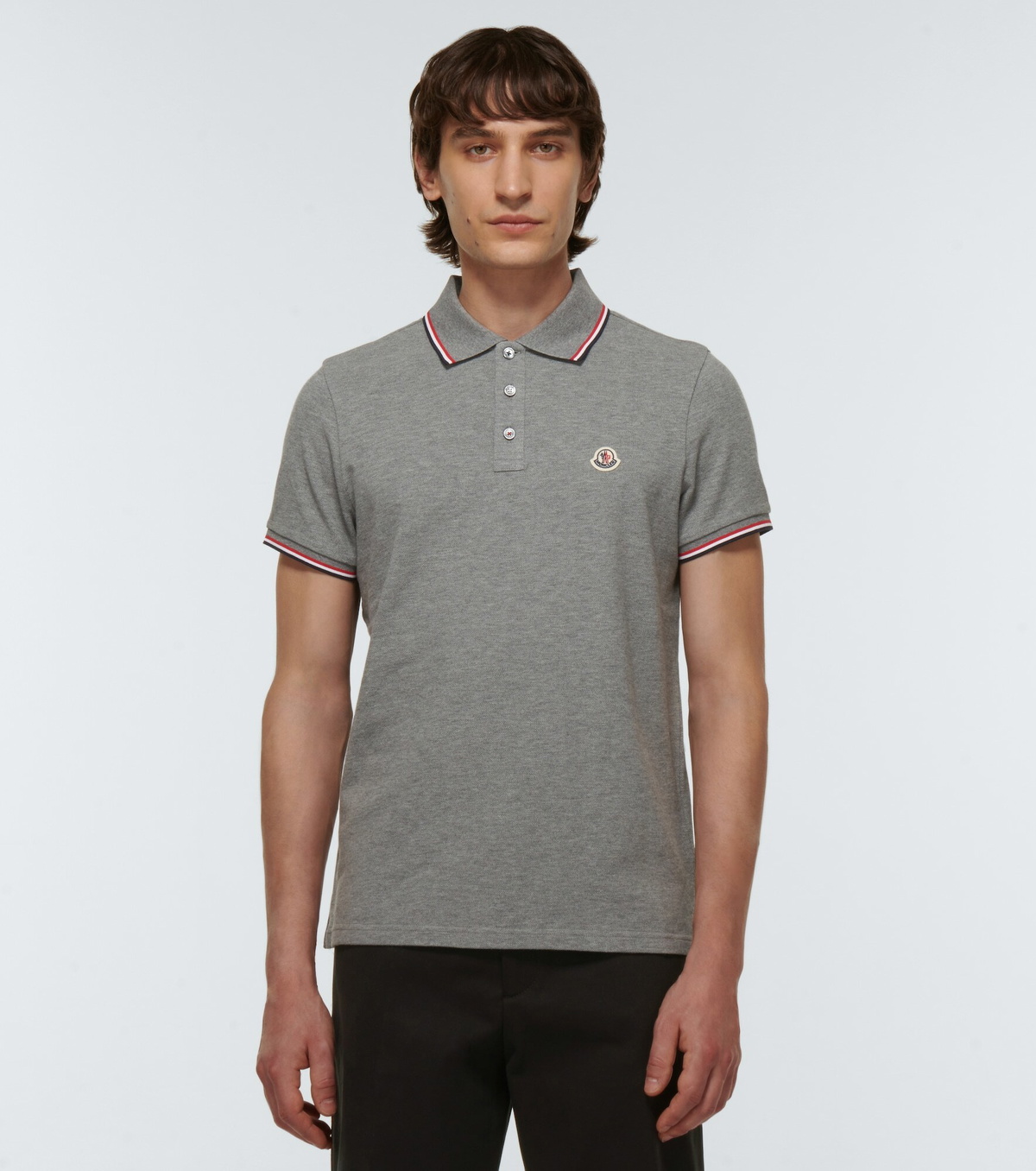 Moncler - Cotton piqué polo shirt Moncler