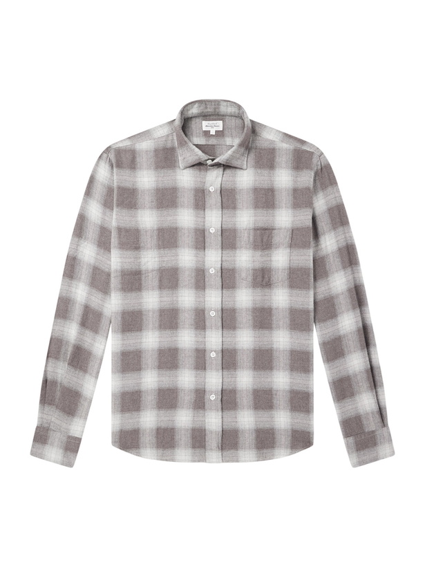 Photo: Hartford - Paul Checked Cotton and Lyocell-Blend Flannel Shirt - Brown