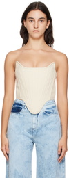 Marques Almeida Off-White Paneled Corset