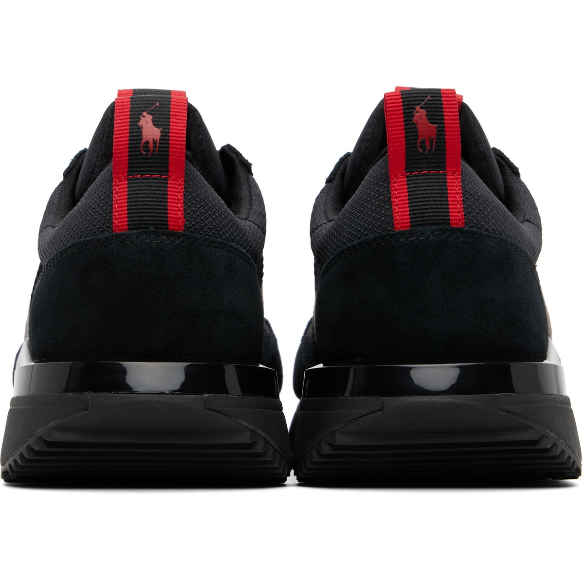 Polo Ralph Lauren Black Train 89 Suede & Oxford Sneakers