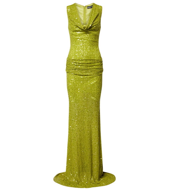 Photo: David Koma Sequined draped gown