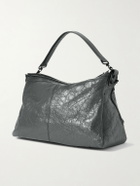 Balenciaga - Le City Moto Medium Embellished Crinkled-Leather Messenger Bag