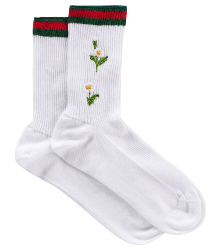 Photo: Gucci Embroidered cotton-blend socks