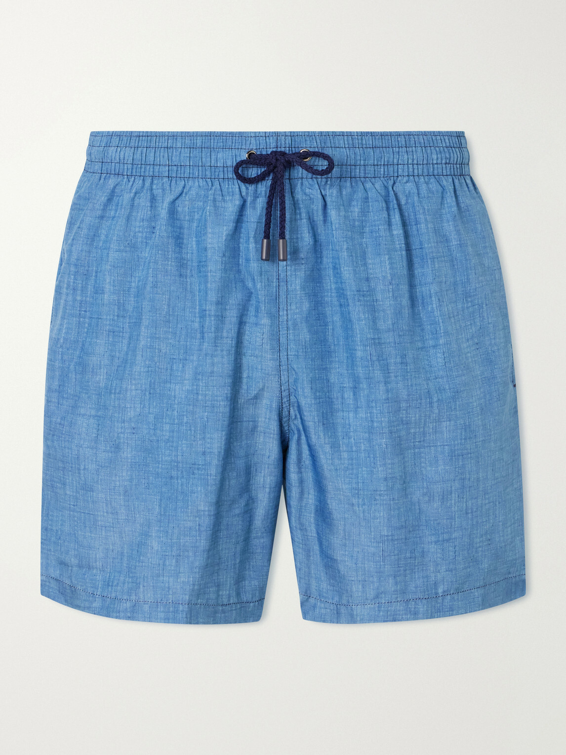 Canali - Straight-Leg Mid-Length Swim Shorts - Blue