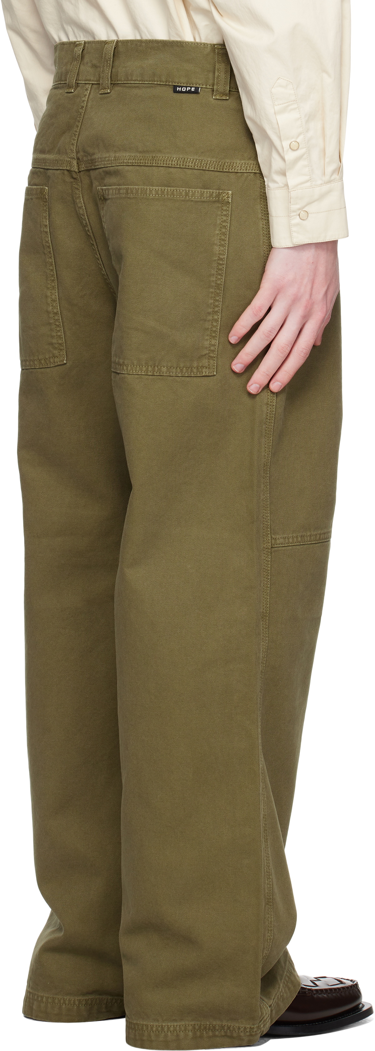 HOPE Khaki Workwear Trousers