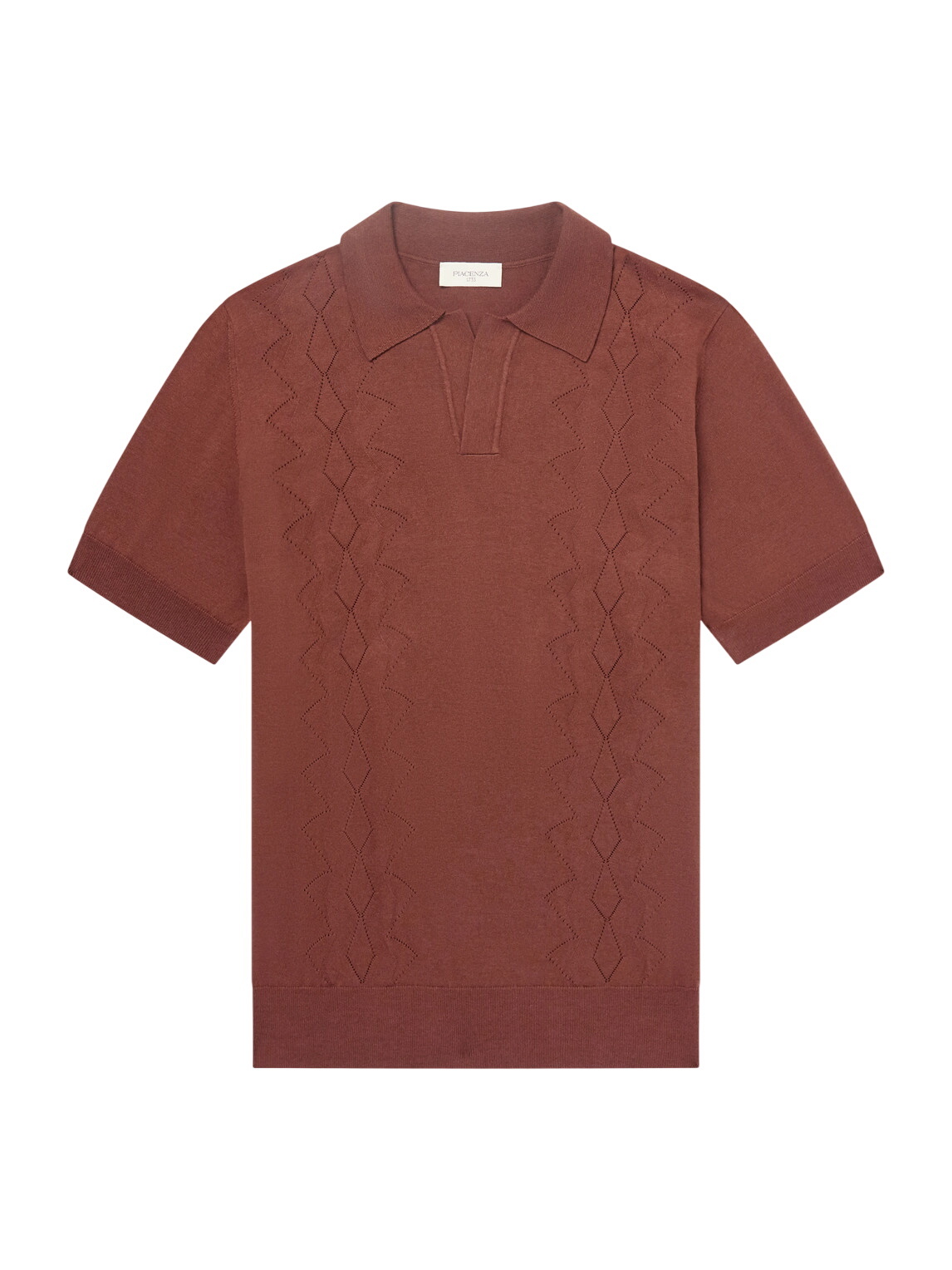 PIACENZA 1733 - Pointelle-Knit Silk and Linen-Blend Polo Shirt