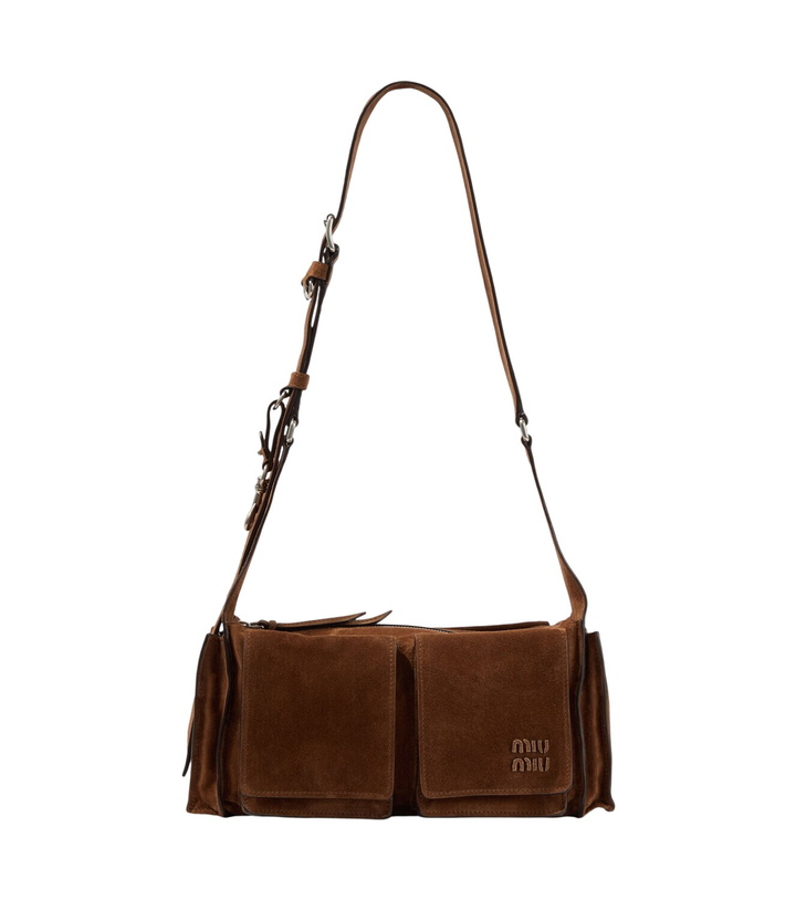 Photo: Miu Miu Utilitaire suede shoulder bag