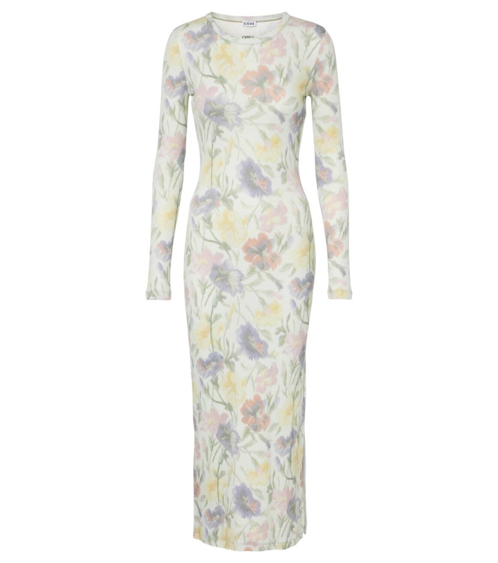 Photo: Loewe Floral silk and cotton midi dress
