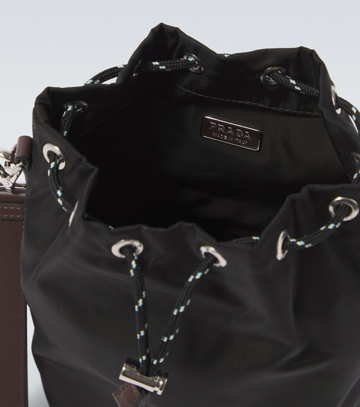 Prada Prada Speedrock Re-Nylon leather-trimmed pouch