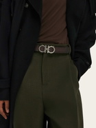 Ferragamo Mens Reversible and adjustable Gancini belt in Red