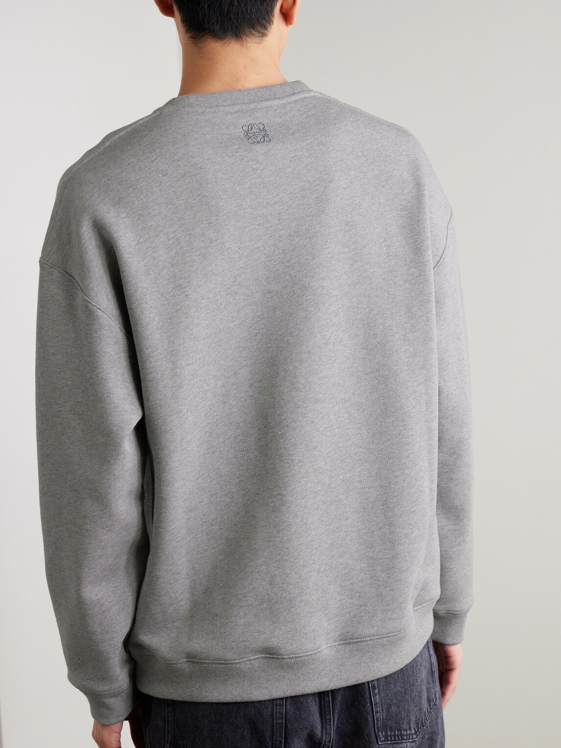 LOEWE - Logo-Print Cotton-Jersey Sweatshirt - Gray