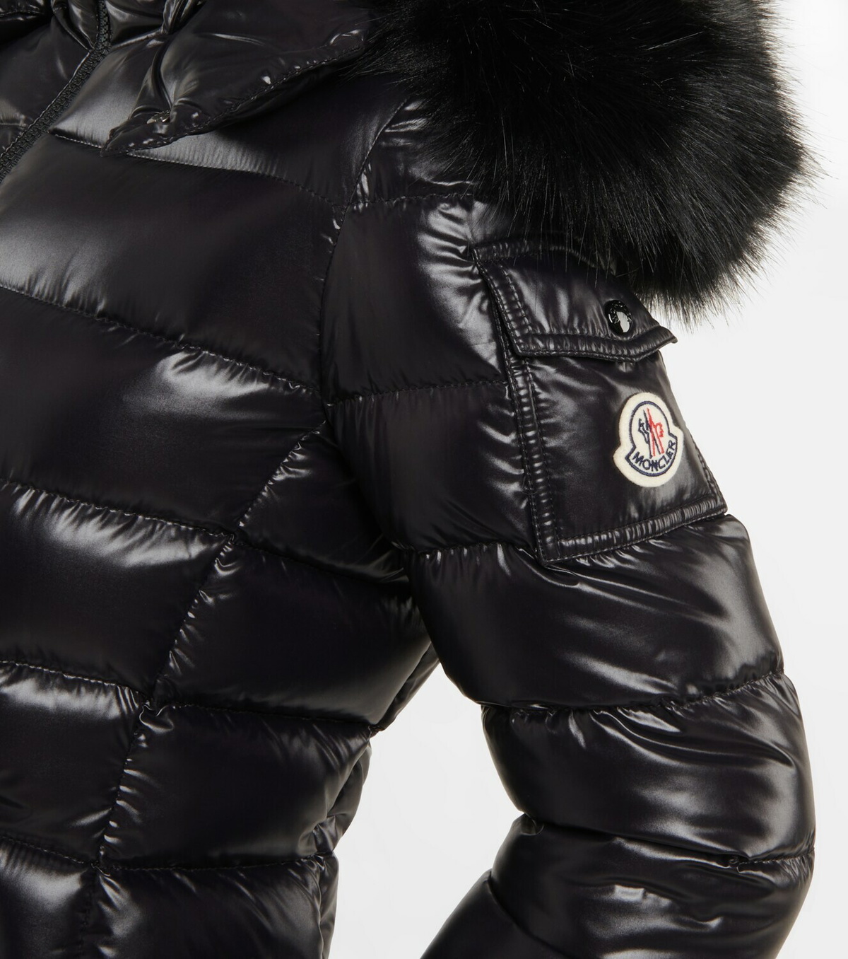 Moncler - Bady faux fur-trimmed down jacket Moncler