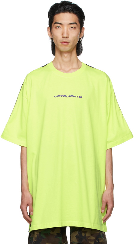 Photo: VETEMENTS Yellow Logo Tape T-Shirt