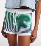 Loewe Paula's Ibiza striped cotton-blend shorts