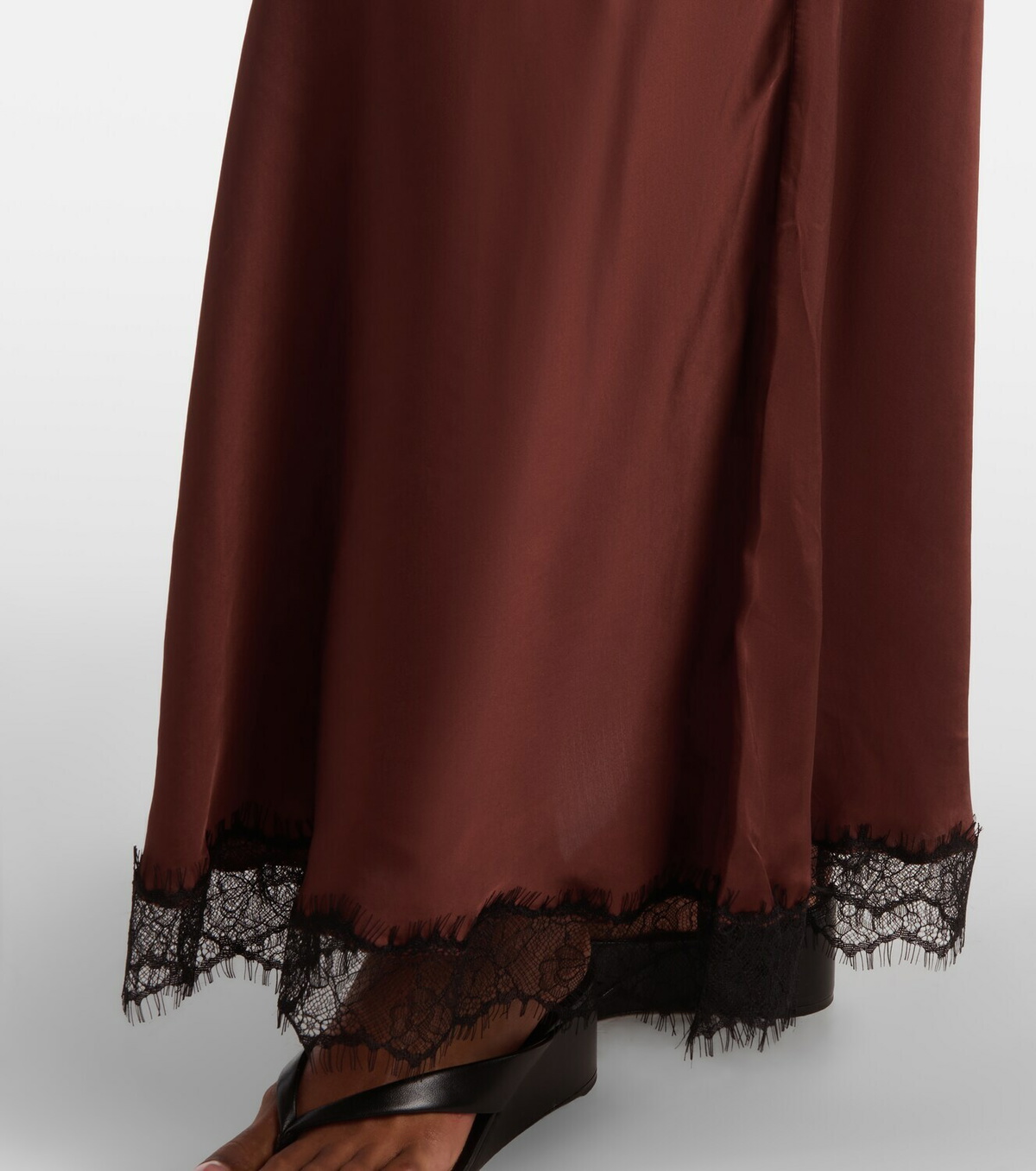 Poupette St Barth Nina halterneck satin maxi dress