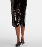 Staud Ciara sequined pencil skirt