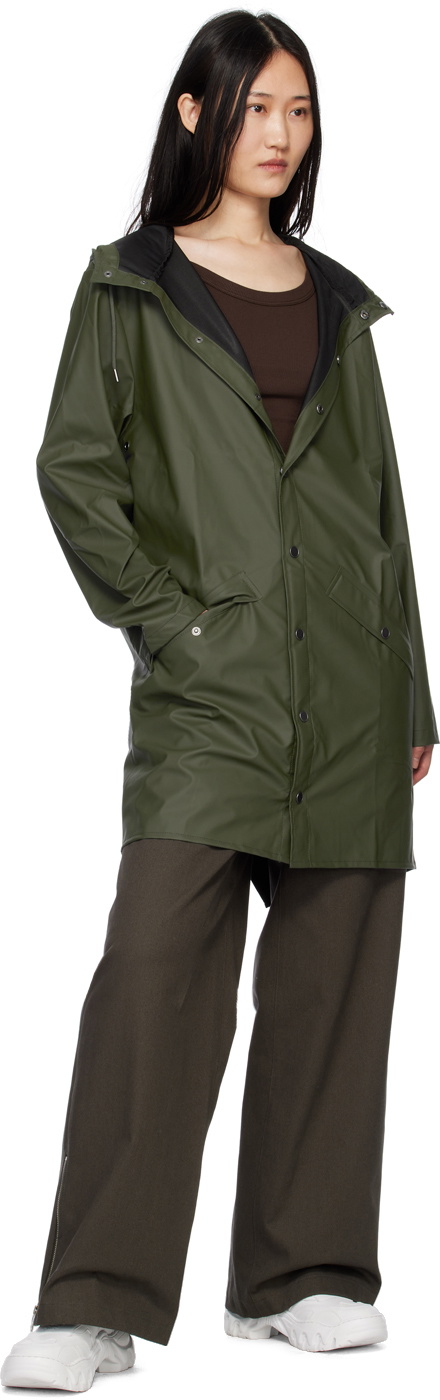 RAINS Green Long Coat