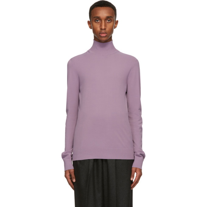 Photo: Bottega Veneta Purple Techno Skin Turtleneck