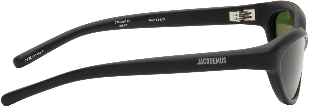 JACQUEMUS Black 'The Curvo' Sunglasses