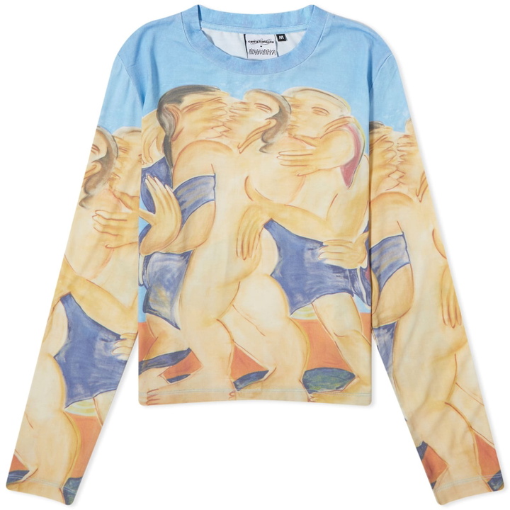 Photo: Carne Bollente Women's The Slap Long Sleeve Top in Multi