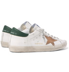 Golden Goose - Superstar Distressed Leather and Suede Sneakers - White