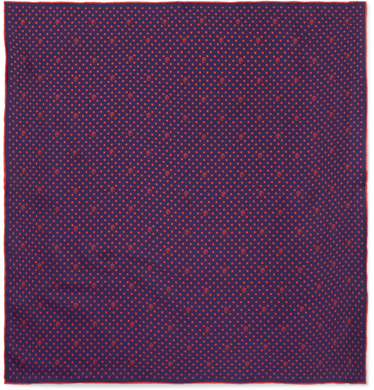 Logo-Print Silk-Twill Pocket Square