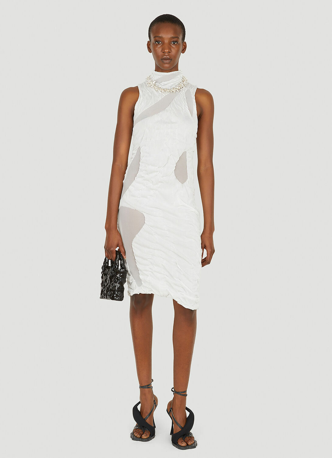 DI PETSA Wet Look Mini Dress