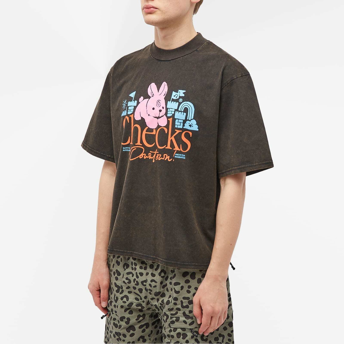 Checks Downtown Men's Imagination T-Shirt in Liquorice