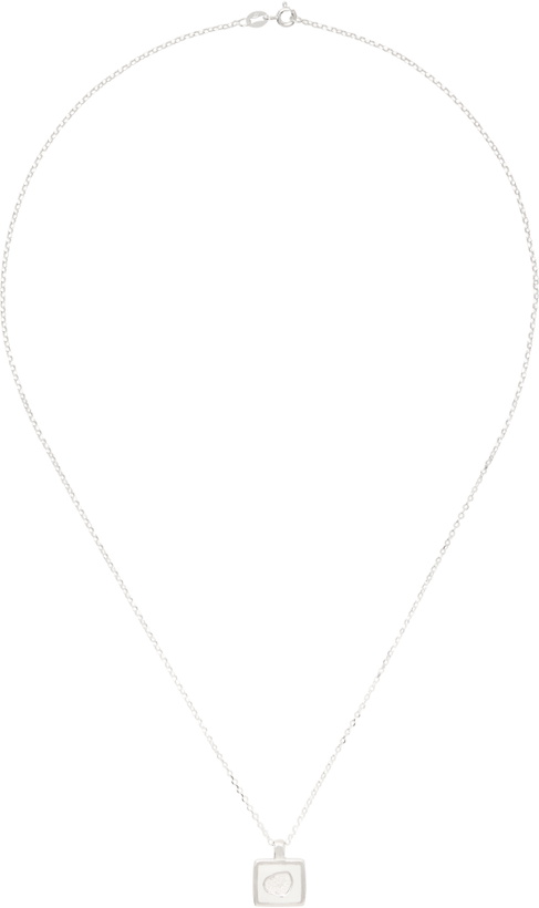 Photo: Ellie Mercer Silver & White Square Island Pendant Necklace